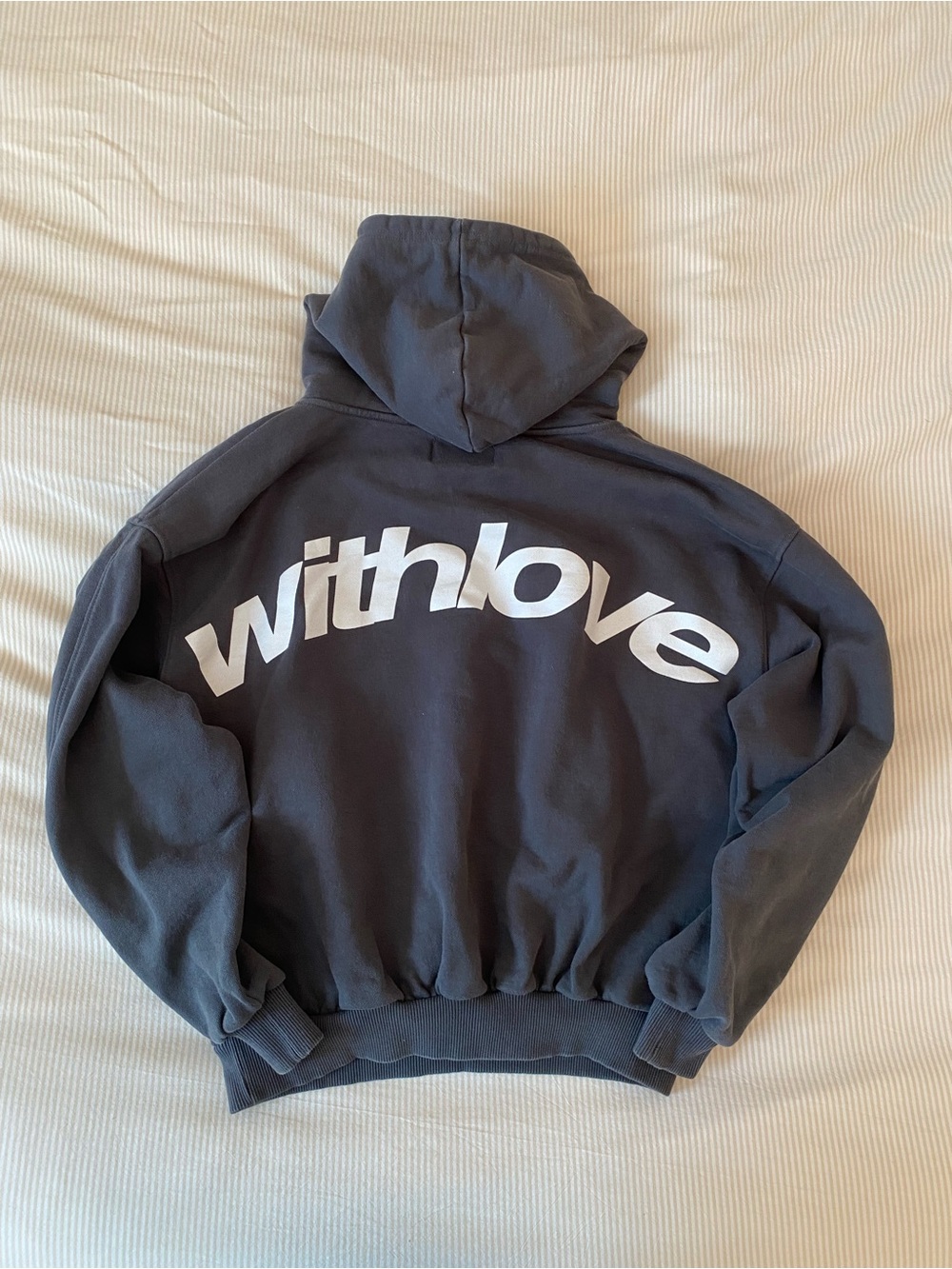 Scuffers With love cotton Graphic Hoodie Sweatshirt - Charcoal